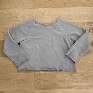 Joah Brown Sweatshirt Raw Hems Size M/L Brownish Gray